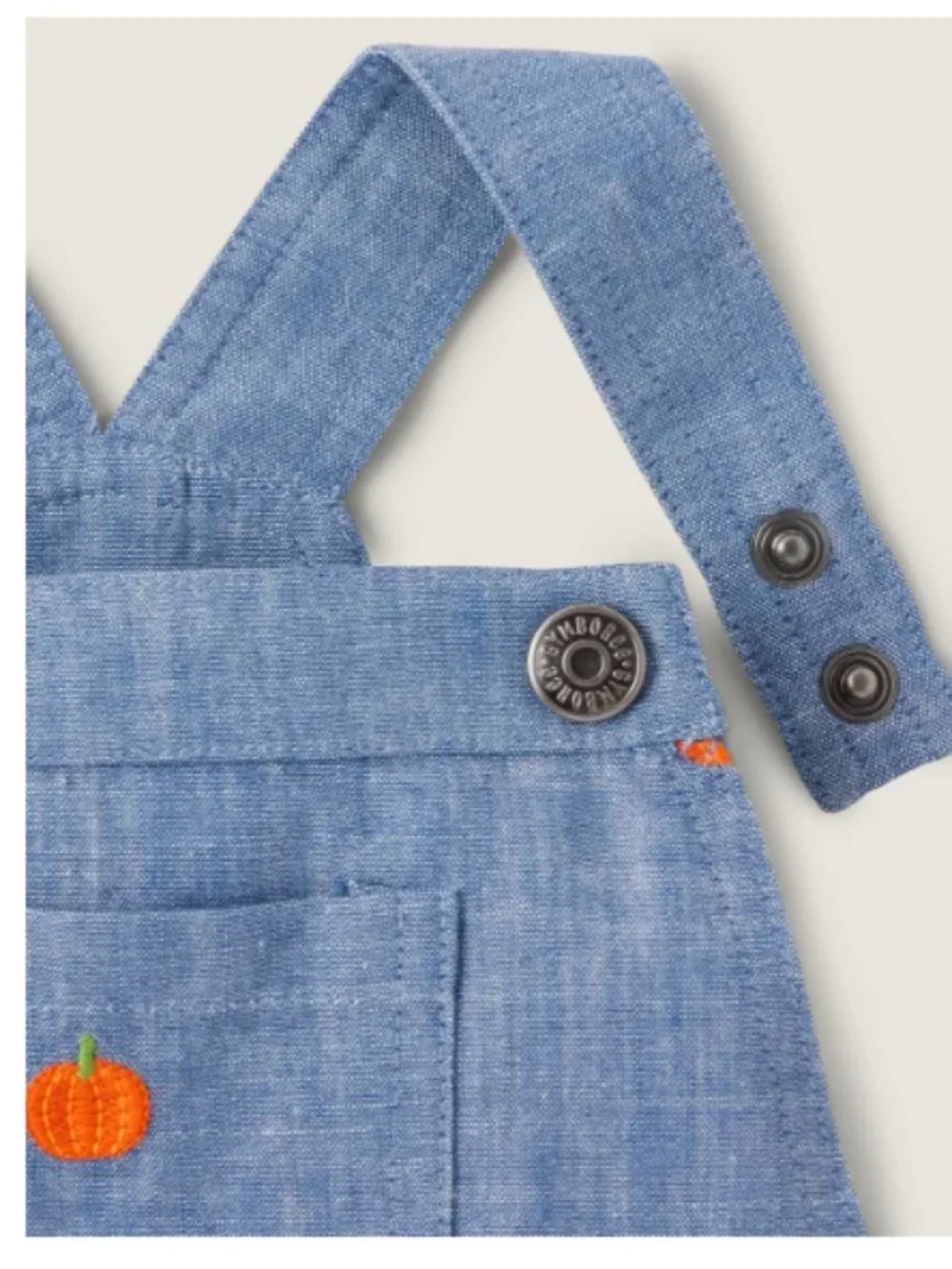 NWT Gymboree Lil' Pumpkin Chambray Embroidered Jumper Dress Size __